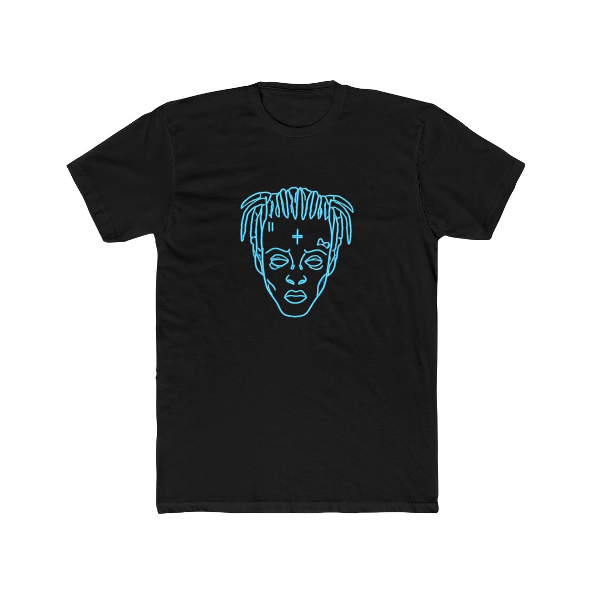 XXXTENTACION X-Ray Portrait Tee | Navy Blue Streetwear Tribute | DARK BROWN