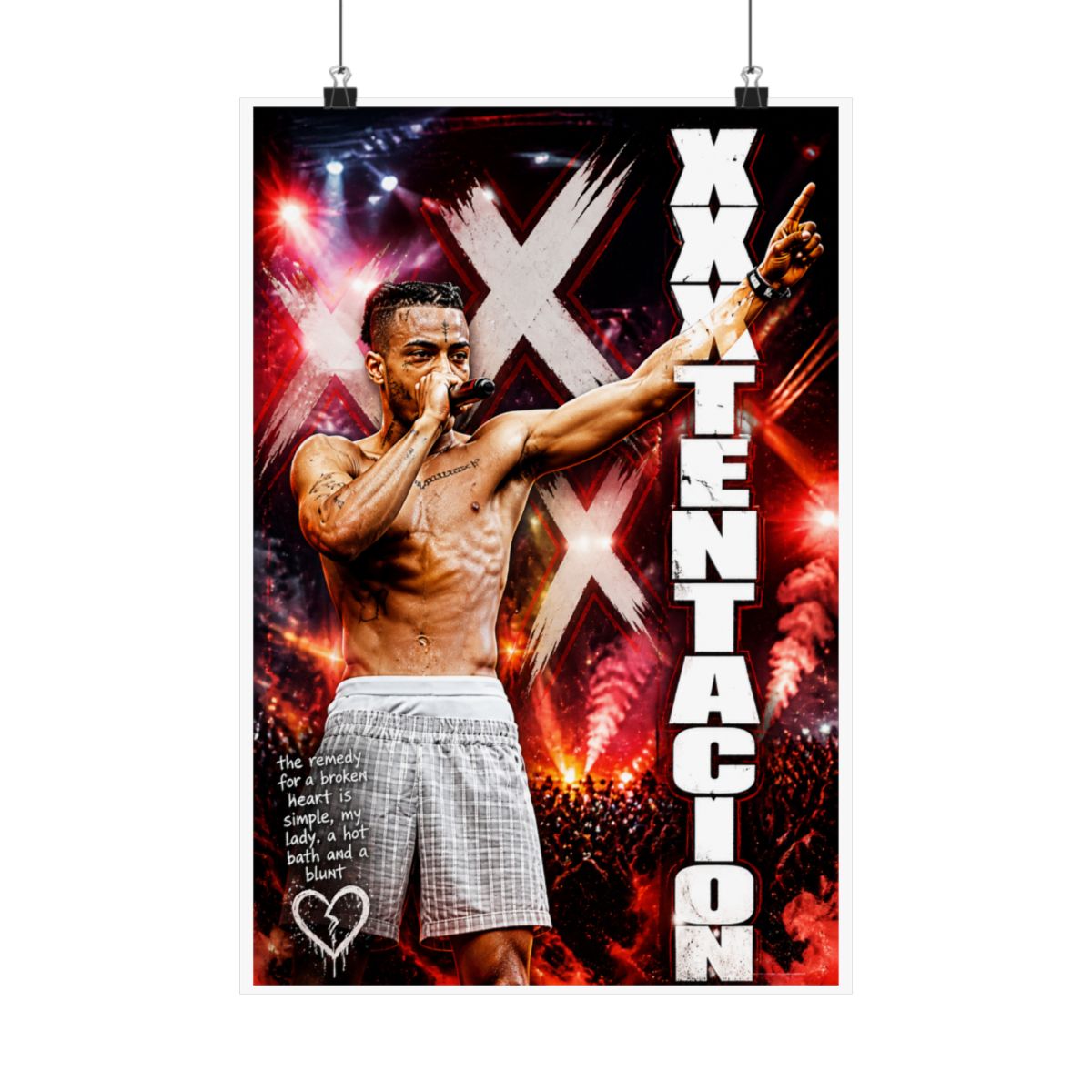 XXXtentacion Poster Concert Pointing XXXtentacion Merch Bad Vibes Forever XXX 17 Album Art Skins Trap Music Aesthetic XXXtenations Merch XXtentacion Tapestry Cool Wall Art Print Poster 12x18